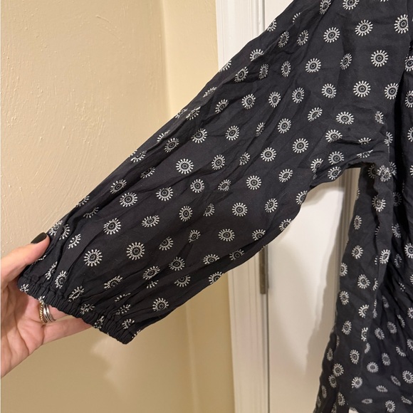 Maeve black and White Patterned Blouse - Picture 3 of 5